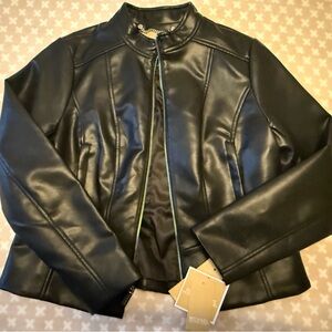 Michael Kors Sleek Black Leather Jacket